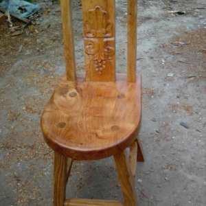 Banco para comedor o barra, grabado de concha