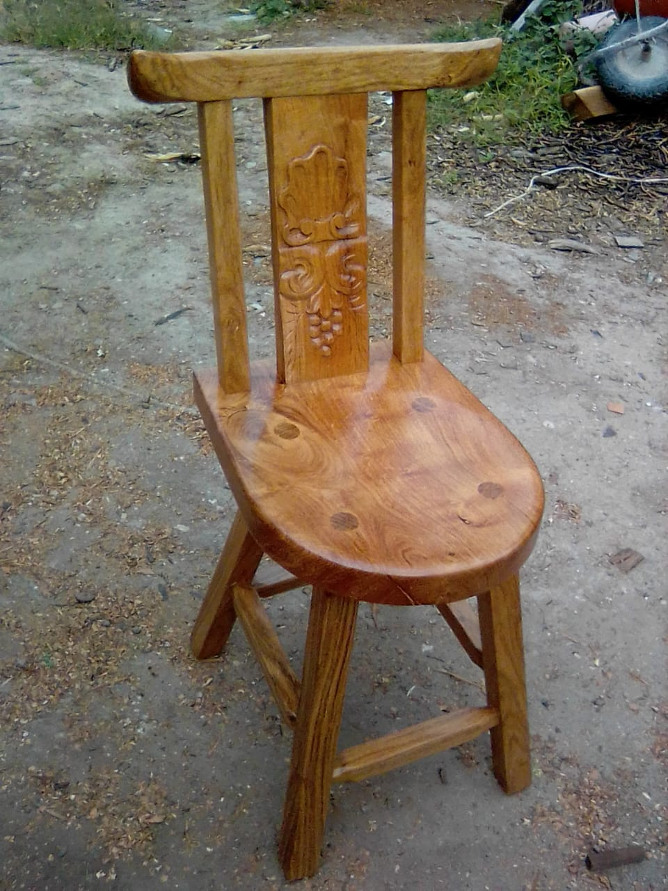 Banco para comedor o barra, grabado de concha - Image 2