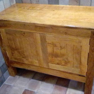 Mueble en madera solida de mezquite para baño